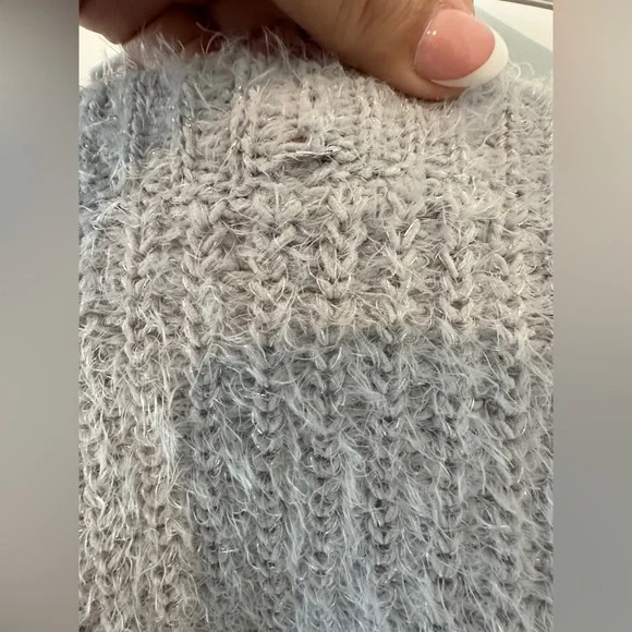 NWT- RSQ Crop Lurex Pullover Knit Sweater - Picture 7 of 14